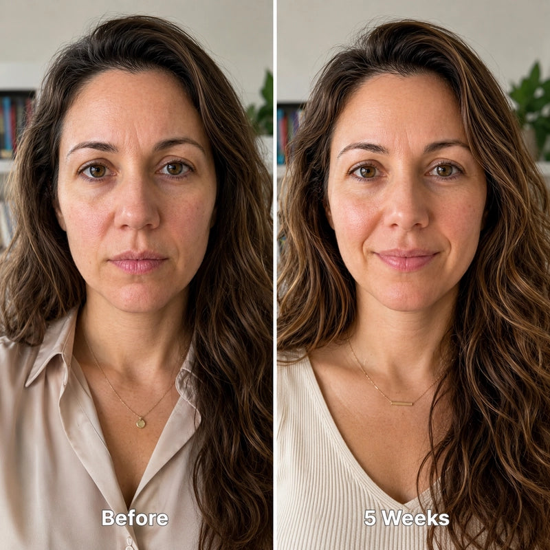 Before and after results after 5 weeks