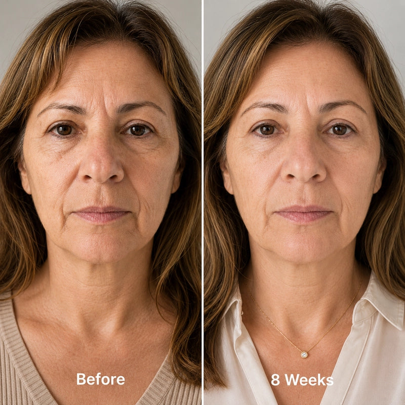 Before and after results after 8 weeks